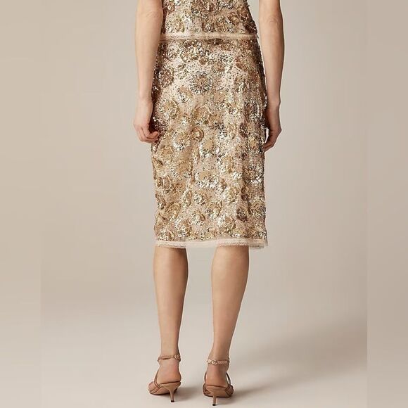 NWT J CREW Collection sequin-embellished slip skirt - Picture 4 of 8